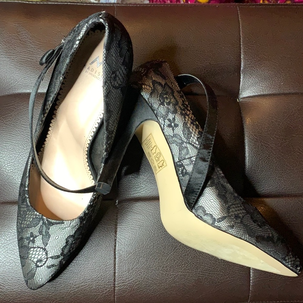 Shoe dazzle upper textile pump,size us11